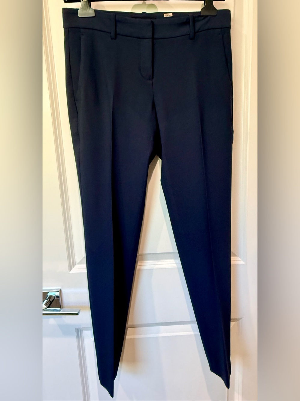 Theory Slim Straight Trousers — Size 2 | Navy Blue; Made In USA